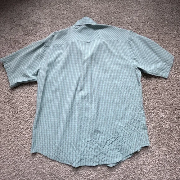 Bugatchi UOMO Button Up Men's SZ XL Short Sleeve Rayon Blend Pocket - Picture 8 of 10